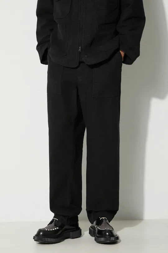 czarny Engineered Garments spodnie bawełniane Fatigue Pant Męski