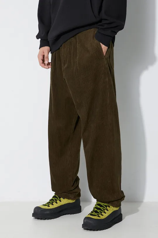 green Engineered Garments corduroy trousers Carlyle Pant