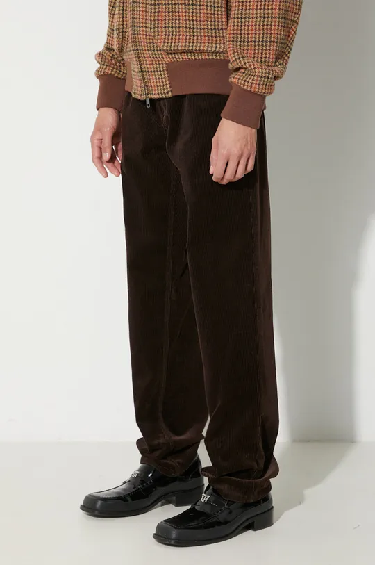 brązowy Norse Projects spodnie sztruksowe Aros
