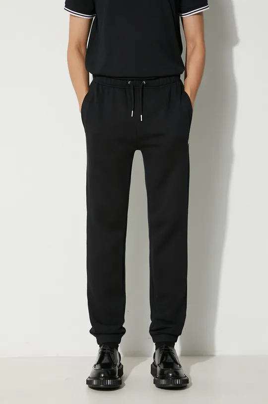 black Fred Perry cotton joggers Men’s