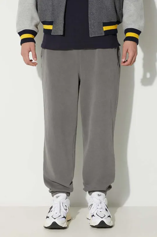 сірий Бавовняні спортивні штани Lacoste Unisex
