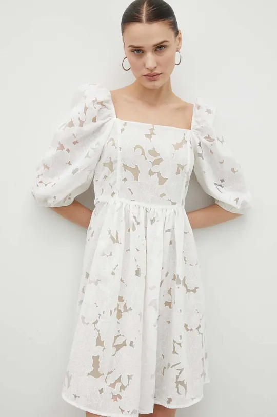 λευκό Φόρεμα από λινό μείγμα Bruuns Bazaar Γυναικεία