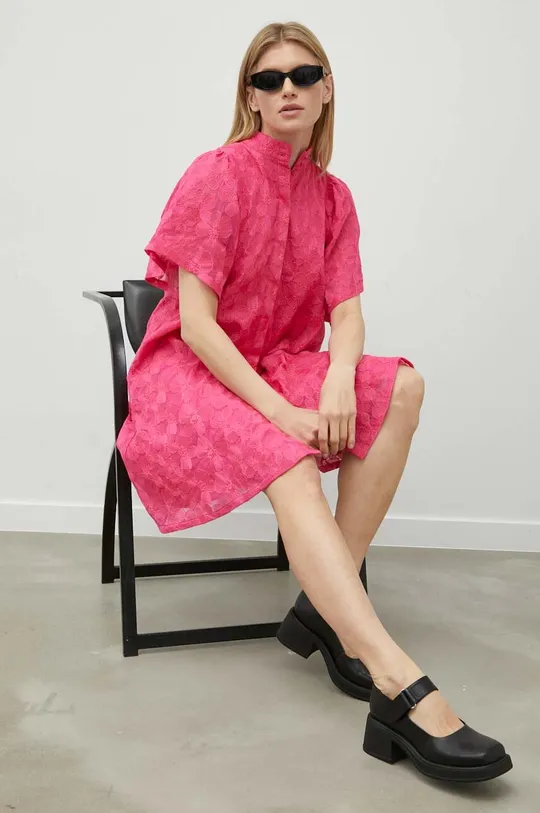 różowy Bruuns Bazaar sukienka Nemophila Philly Damski