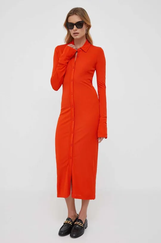 Haljina Calvin Klein narančasta