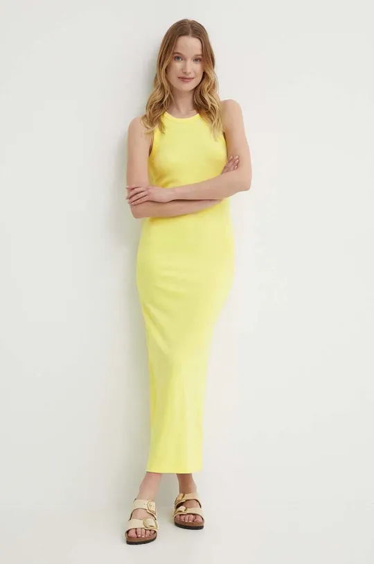 κίτρινο Φόρεμα Tommy Hilfiger Γυναικεία