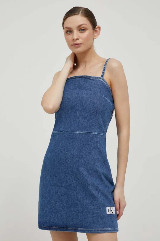 modrá Rifľové šaty Calvin Klein Jeans Dámsky