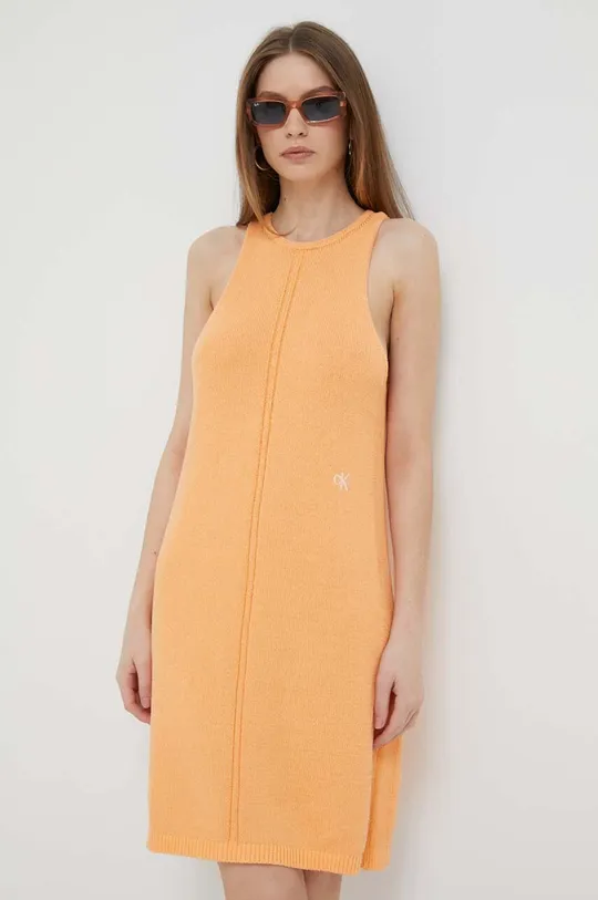 pomarańczowy Calvin Klein Jeans sukienka Damski