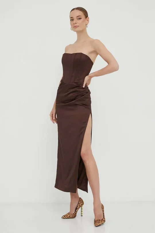 brązowy Bardot sukienka Damski