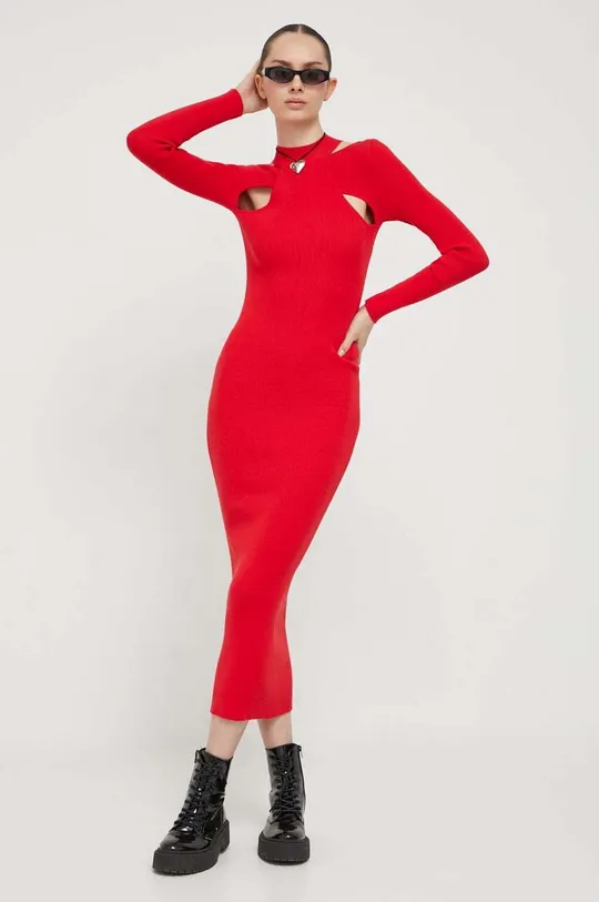 κόκκινο Φόρεμα HUGO Γυναικεία