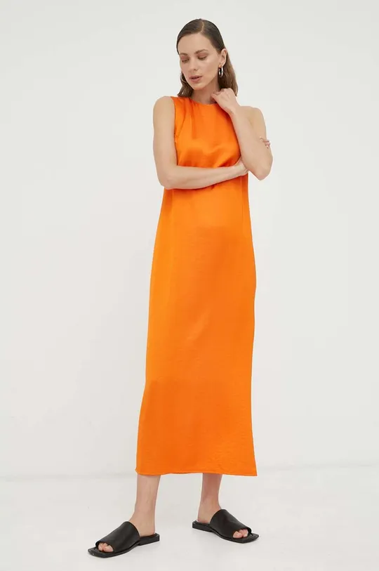 Samsoe Samsoe sukienka pomarańczowy