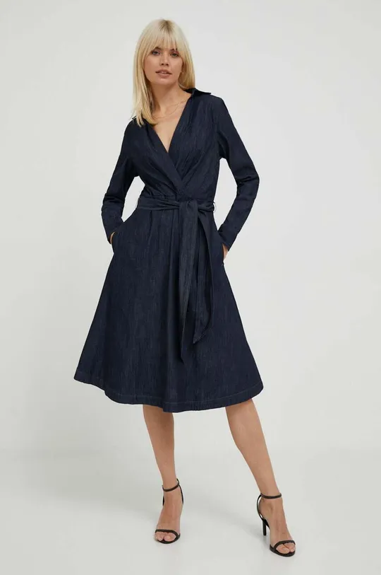 Φόρεμα τζιν Lauren Ralph Lauren σκούρο μπλε