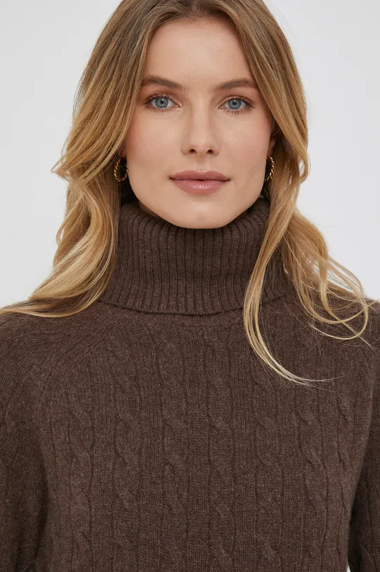 hnedá Vlnený sveter Polo Ralph Lauren