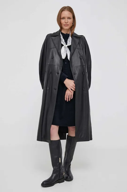 Manšestrové šaty Polo Ralph Lauren tmavomodrá