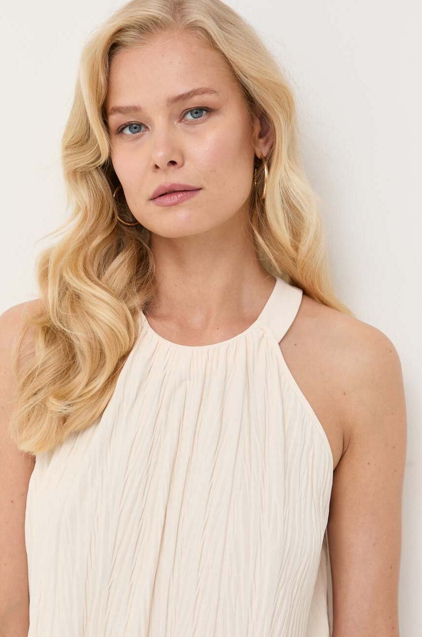 Max Mara Leisure sukienka kolor beżowy mini prosta