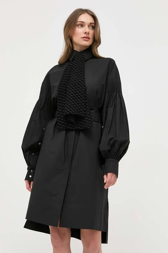 Bombažna obleka Karl Lagerfeld x Ultimate ikon črna