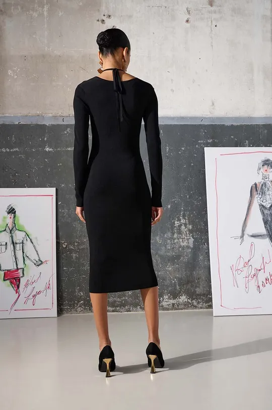Šaty Karl Lagerfeld KL x The Ultimate icon čierna