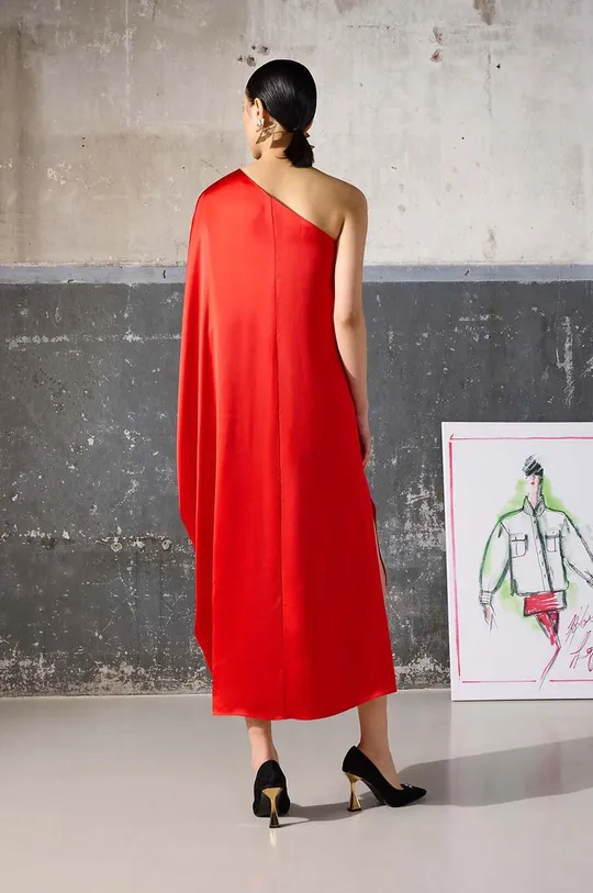 czerwony Karl Lagerfeld sukienka KL x The Ultimate icon