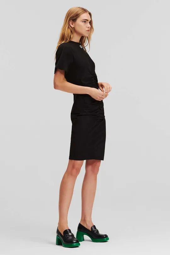 μαύρο Βαμβακερό φόρεμα Karl Lagerfeld