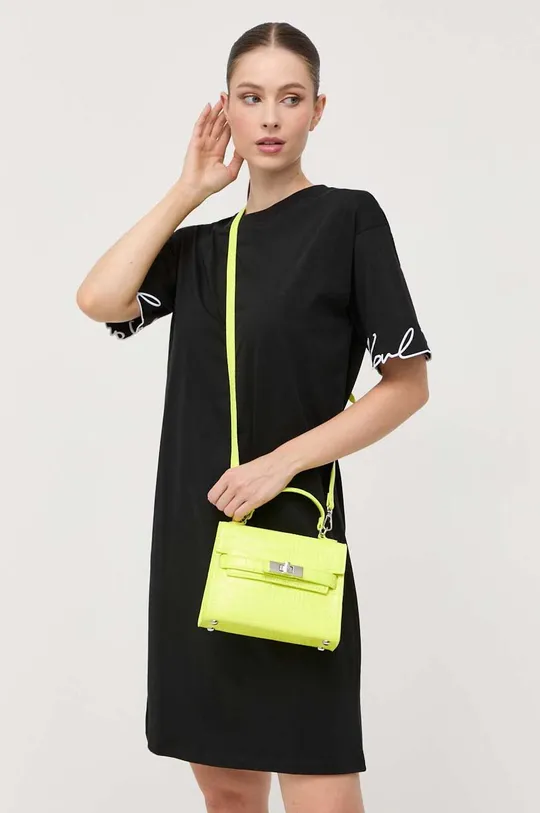 μαύρο Βαμβακερό φόρεμα Karl Lagerfeld Γυναικεία