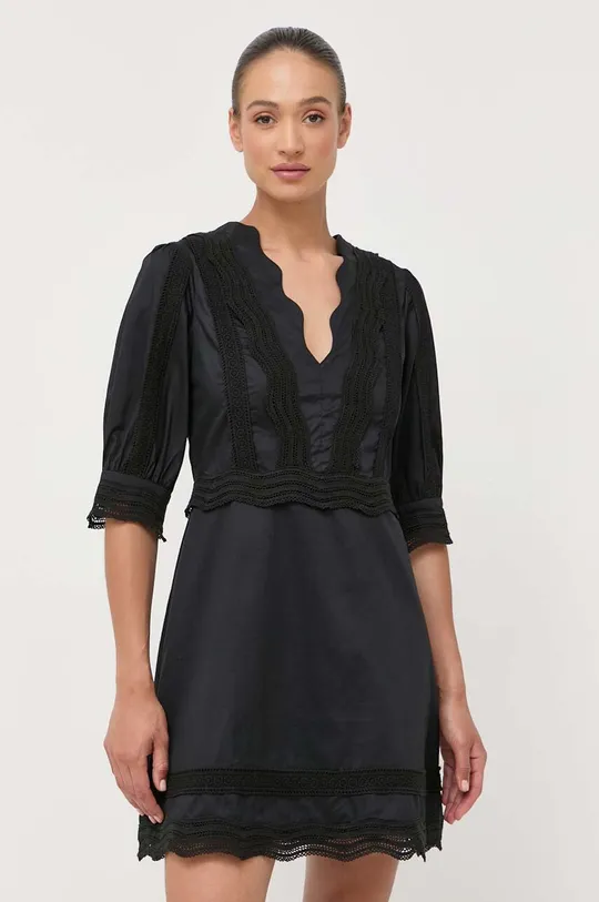 črna Bombažna obleka Ivy Oak Ženski