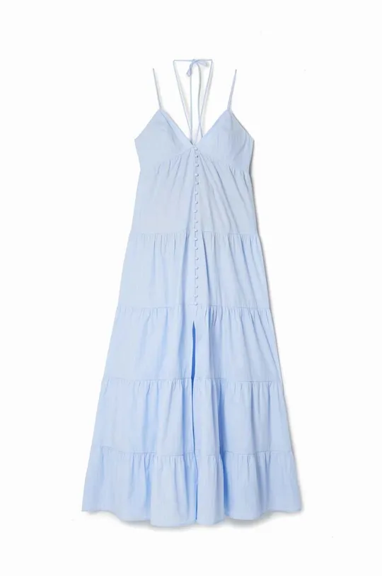 modrá Bavlnené šaty Desigual