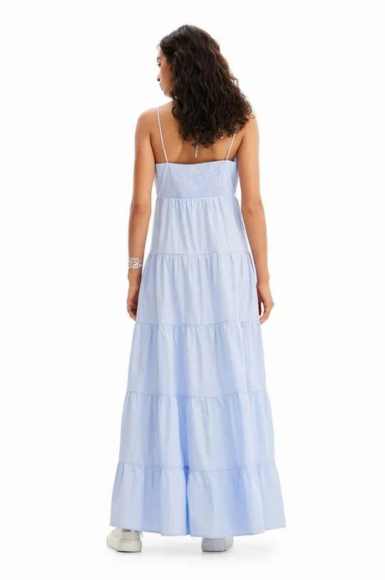 Desigual sukienka bawełniana niebieski