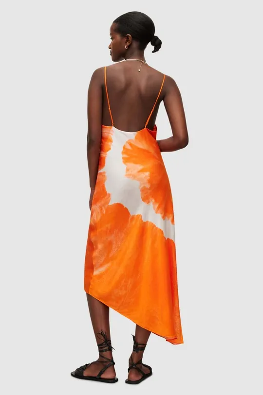 πορτοκαλί Φόρεμα από συνδιασμό μεταξιού AllSaints