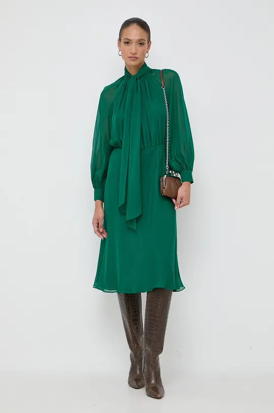 πράσινο Μεταξωτό φόρεμα Luisa Spagnoli Γυναικεία