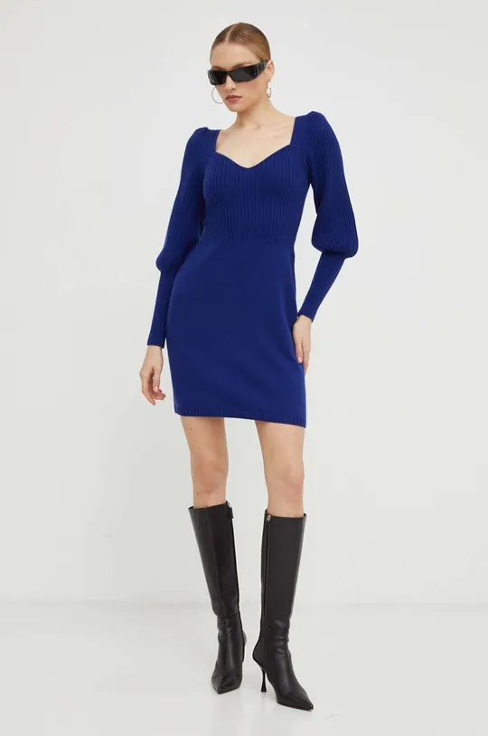 σκούρο μπλε Μάλλινο φόρεμα Luisa Spagnoli