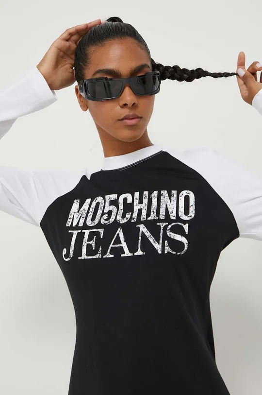 fehér Moschino Jeans pamut ruha