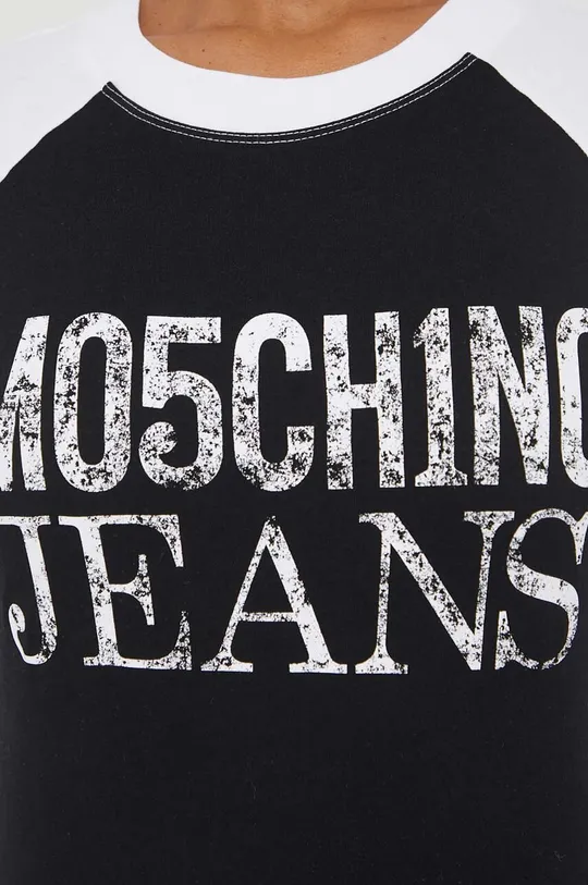 Bombažna obleka Moschino Jeans