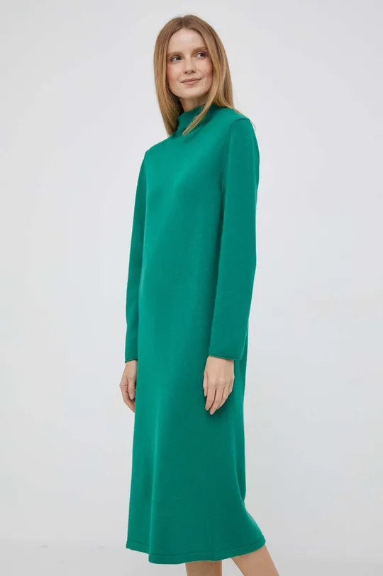 πράσινο Φόρεμα από μείγμα μαλλιού United Colors of Benetton Γυναικεία