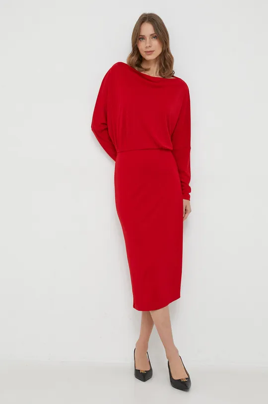 červená Šaty Sisley Dámsky