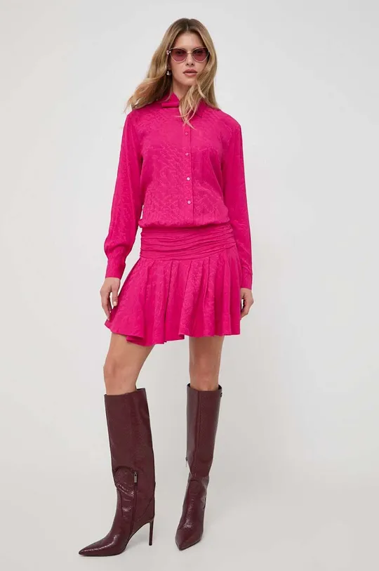 vijolična Obleka s primesjo svile Pinko Ženski