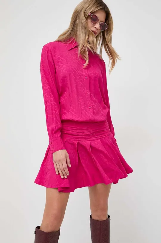 vijolična Obleka s primesjo svile Pinko
