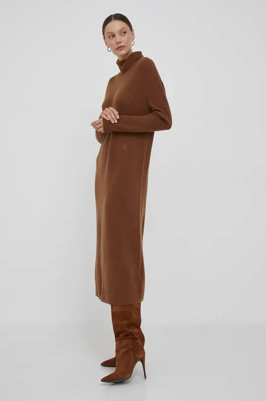 коричневий Вовняна сукня Tommy Hilfiger