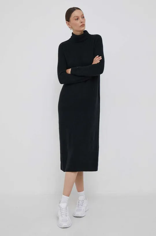μαύρο Μάλλινο φόρεμα Tommy Hilfiger Γυναικεία