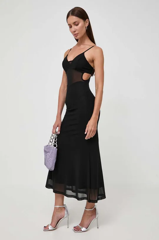czarny Bardot sukienka