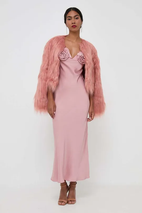 Φόρεμα Bardot ροζ