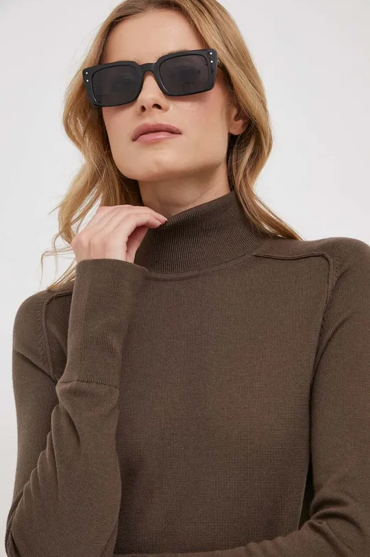 коричневий Вовняна сукня Calvin Klein