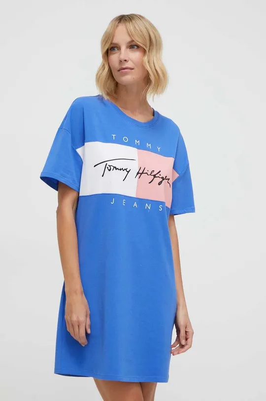 modrá Spoločenské šaty Tommy Jeans Dámsky