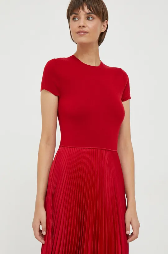 κόκκινο Φόρεμα από μείγμα μαλλιού Polo Ralph Lauren