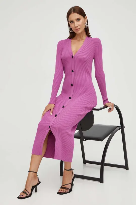 Obleka Karl Lagerfeld vijolična