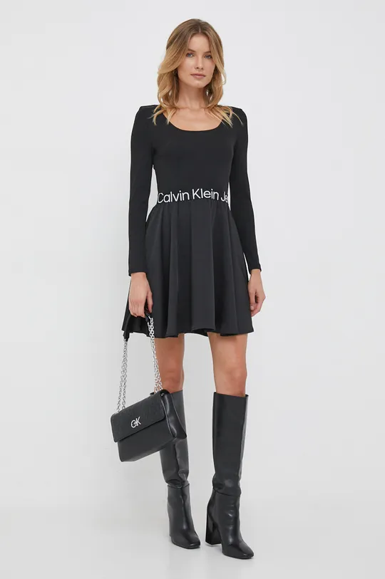Φόρεμα Calvin Klein Jeans μαύρο