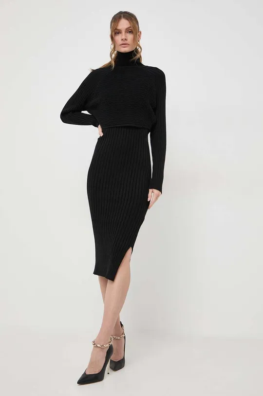 μαύρο Φόρεμα και πουλόβερ Morgan Γυναικεία