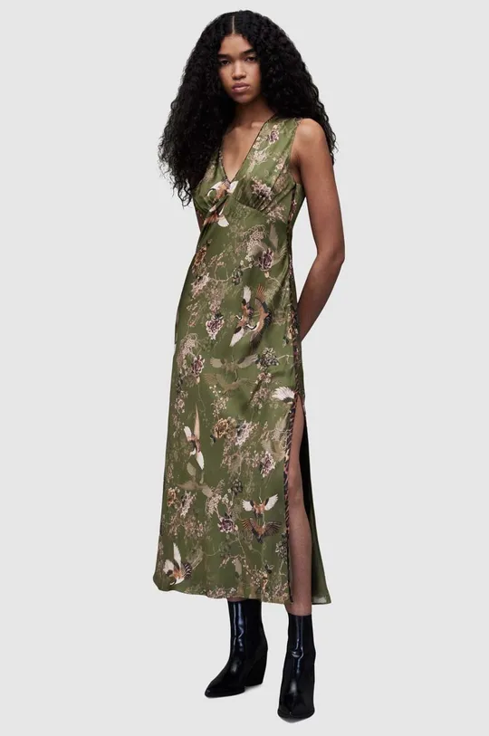 πράσινο Φόρεμα AllSaints KARLA PEGGY DRESS Γυναικεία