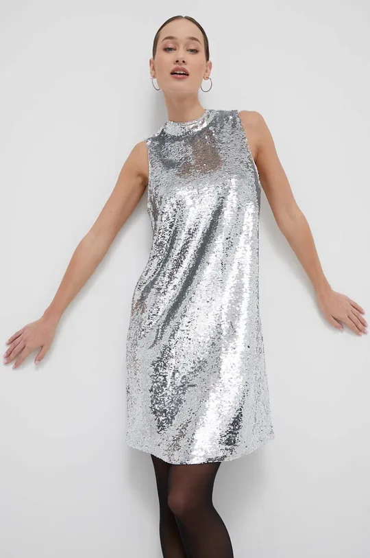Superdry sukienka srebrny