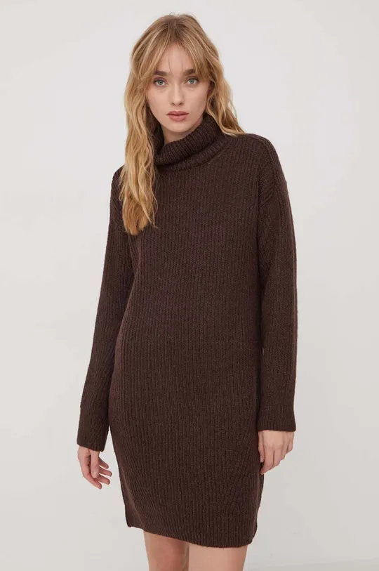 marrone Superdry vestito con aggiunta di lana Donna