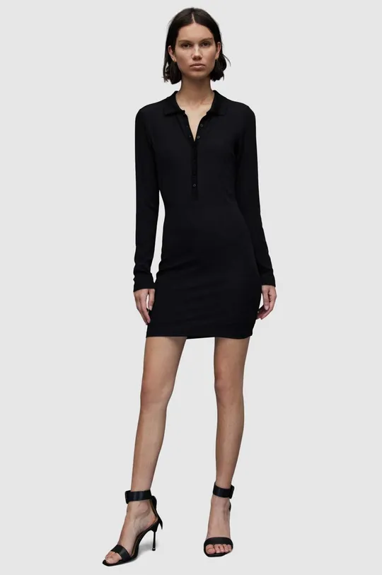 čierna Šaty AllSaints WD014Z HOLLY DRESS