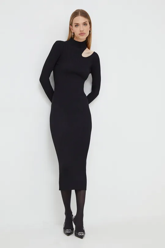 чёрный Платье Bardot Женский